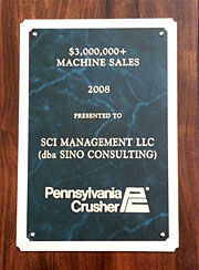 Machine Sales Award for 2008